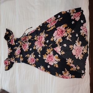 Maurices asymmetrical flower peasant dress